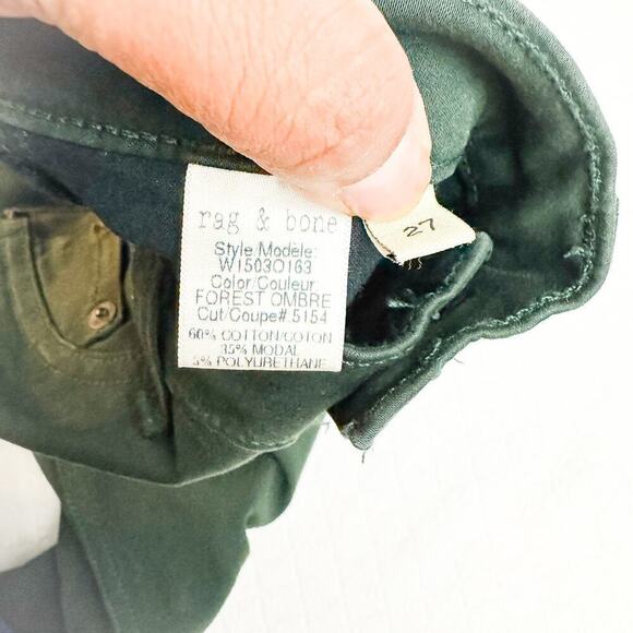 Rag & Bone Legging Green Denim Ombre Jeans Size 27 - Picture 6 of 9